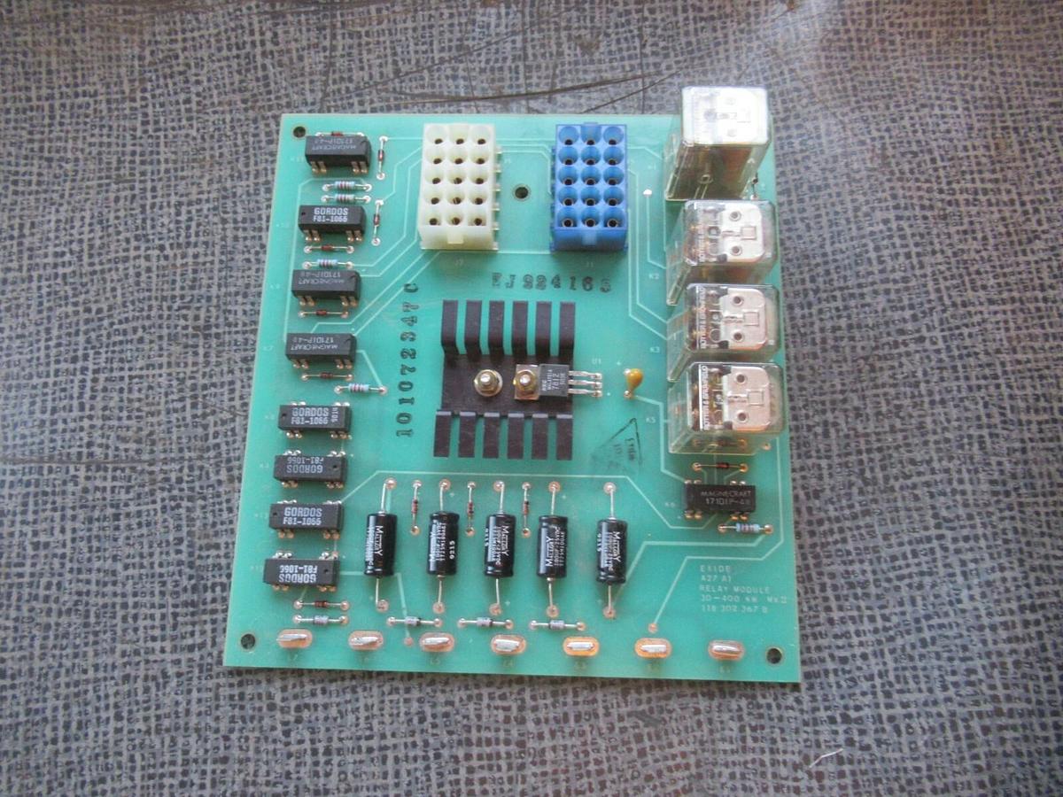 Used EXIDE RELAY MODULE 30-400 KW CIRCUIT BOARD 101072347 A27 A1 118302367B
