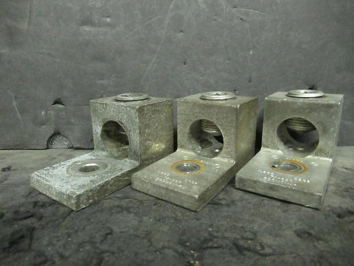 Used (3) QTY ILSCO TA-500 1 (SINGLE) BARREL MECHANICAL CONNECTOR LUG TAP 500 MCM - 4