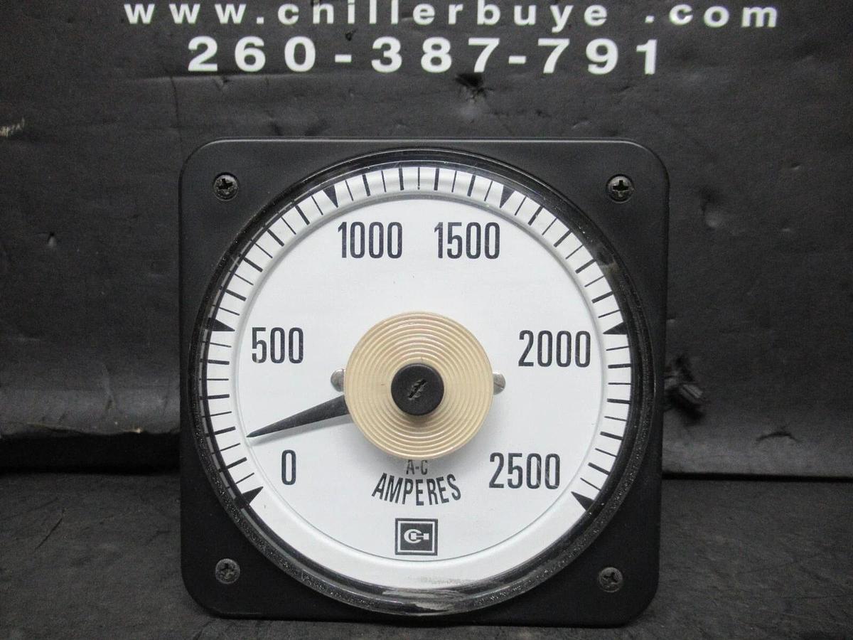 Used TYCO CROMPTOM AC AMPERAGE METER 077-05FA-LSTU-C7-SM 0-2500 AMP **WARRANTY**