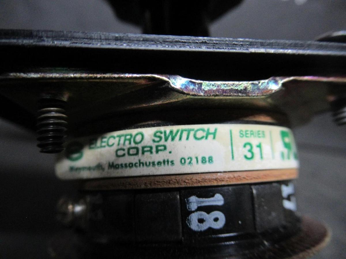 Used ELECTROSWITCH SERIES 31 CONTROL SWITCH 3104C 3-PHASE 125-600 VAC 10-3 AMP