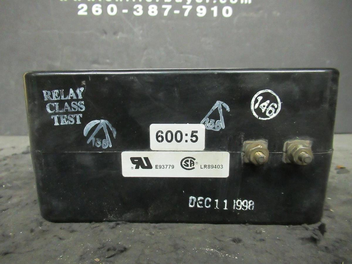 Used INSTRUMENT TRANSFORMERS INC CURRENT TRANSFORMER 300-601 CT 600:5 AMP 50 - 400 HZ