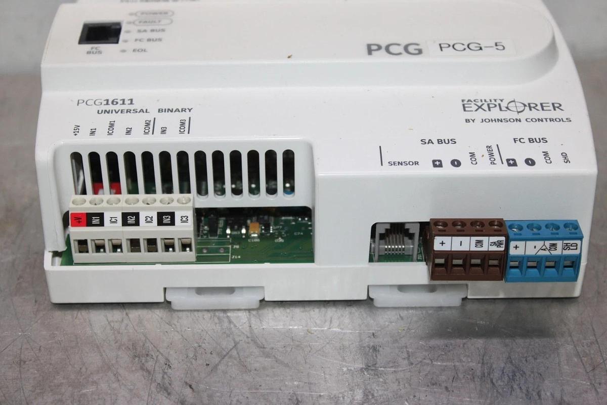 Used JOHNSON CONTROLS PCG UNIVERSAL BINARY CONTROLLER PCG1611 FX-PCG1611-1 REV. W