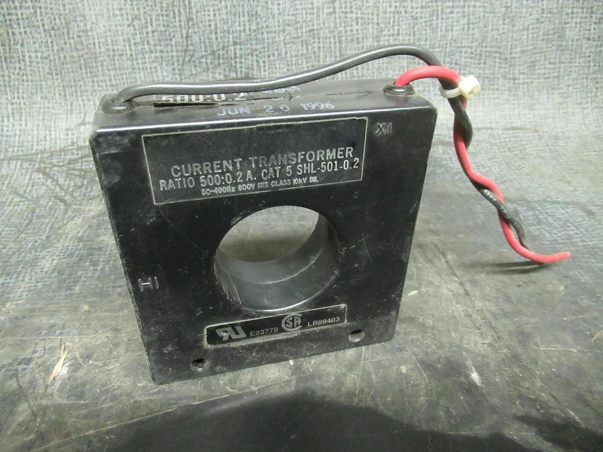 Used EIL INSTRUMENTS CT RATIO: 500:0.2 50-400HZ 5-SHL-501-0.2 **WARRANTY INCLUDED**