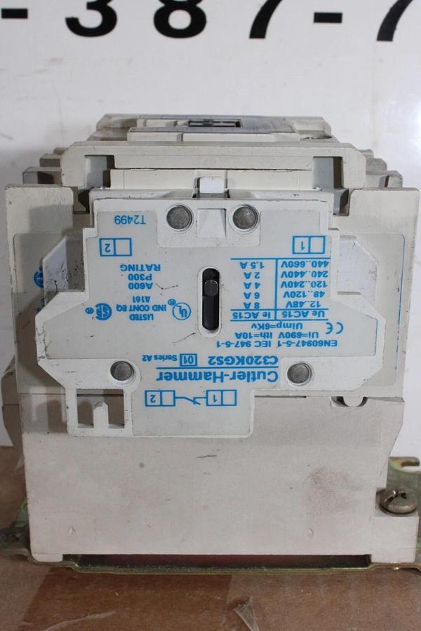 Used CUTLER HAMMER CONTACTOR CN15GN3 NEMA 2 45 AMP 600 VAC 3-POLE 3-PHASE