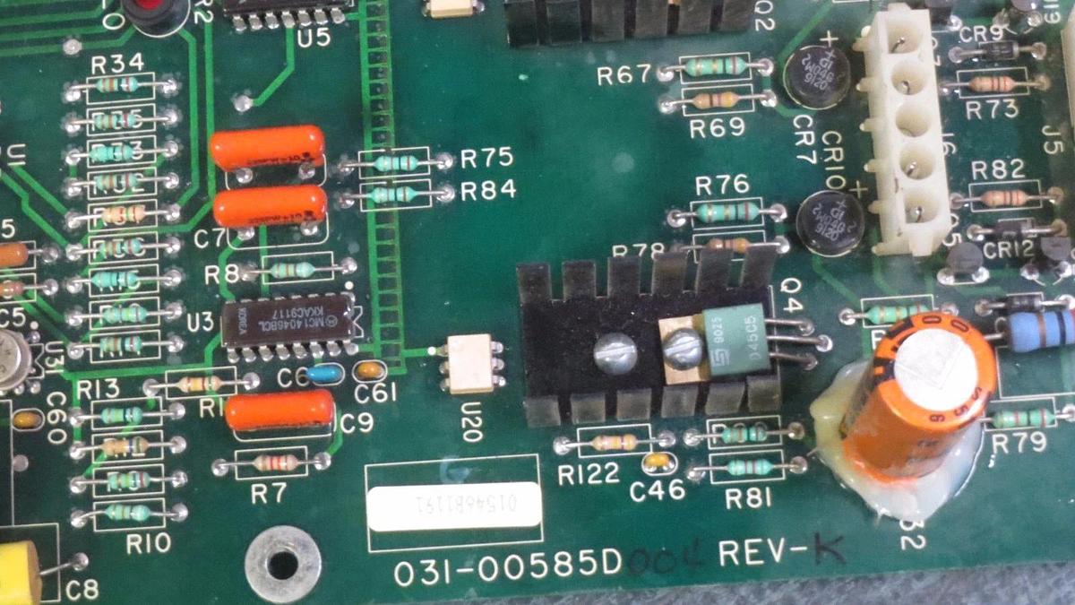 Used YORK CHILLER CIRCUIT BOARD MODEL/REVISION: 031-00585D004 REV K **WARRANTY**