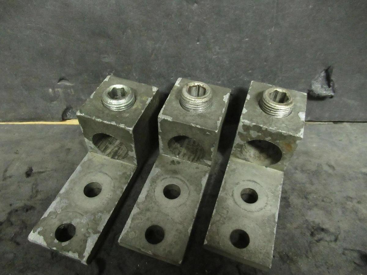 Used (3) QTY GE DXLCA42 1 SINGLE BARREL MECHANICAL CONNECTOR LUGS TAP 600 MCM - 2