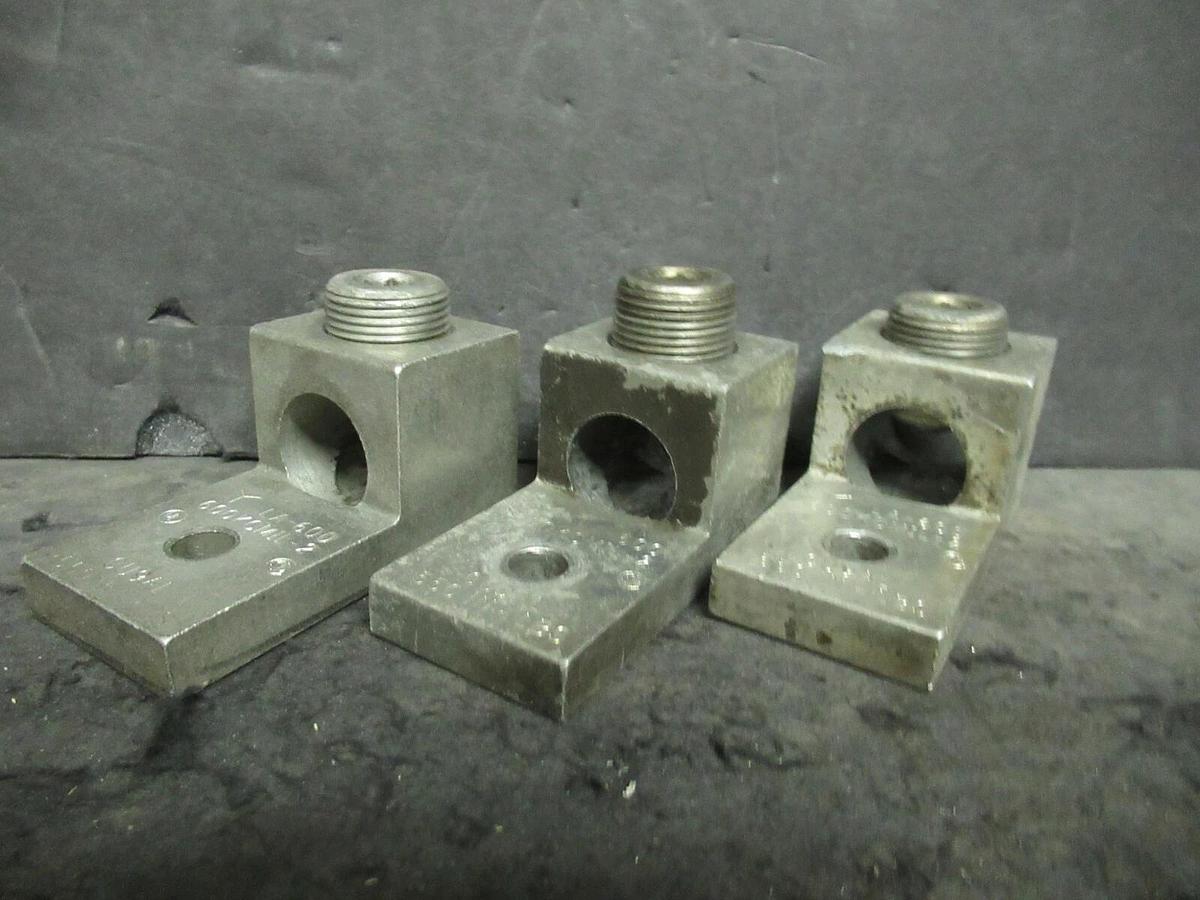 Used (3) QTY CMC LA-600 1 (SINGLE) BARREL MECHANICAL CONNECTOR LUG TAP 600 KCMIL - 2