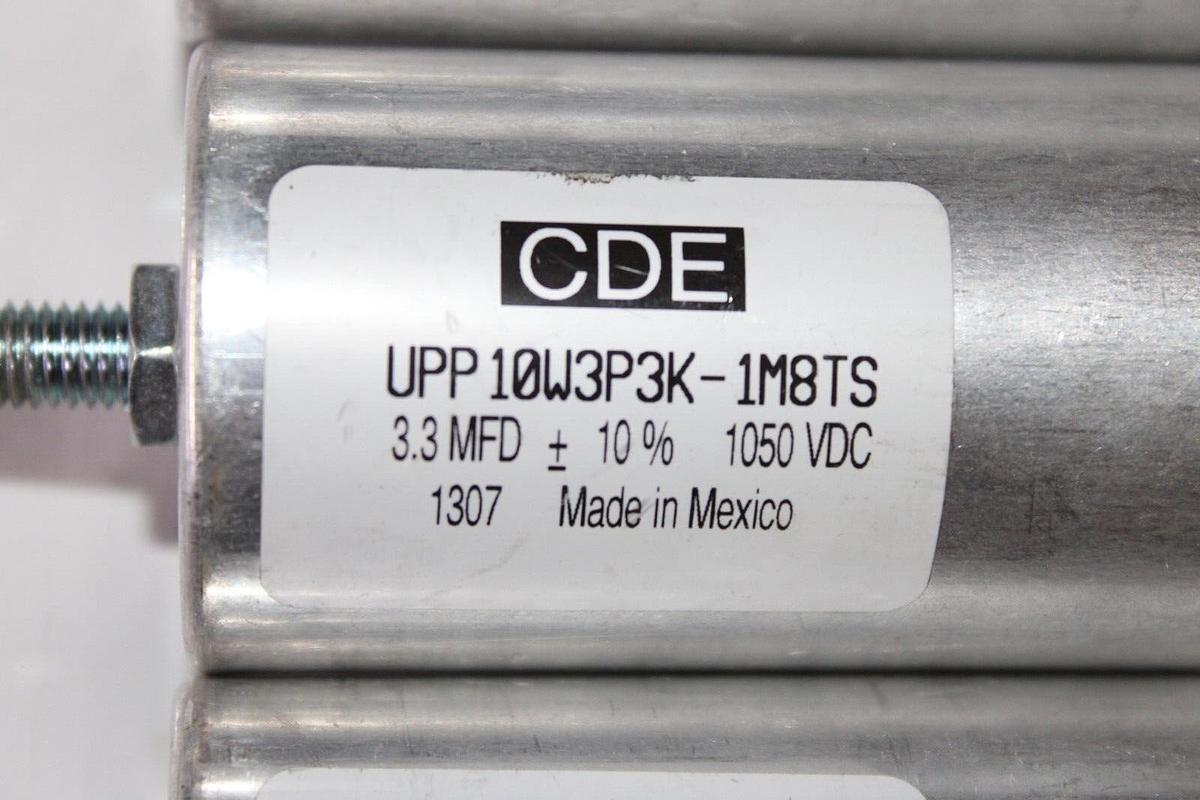 Used LOT OF 3 CDE CAPACITORS UPP10W3P3K-1M8TS 3.3 MFD 1050 VDC **WARRANTY**