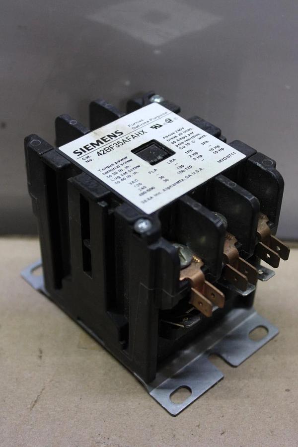 Used SIEMENS CONTACTOR 42BF35AFAHX 600 VAC 30 AMP 3-POLE 3-PHASE 15 HP **WARRANTY**