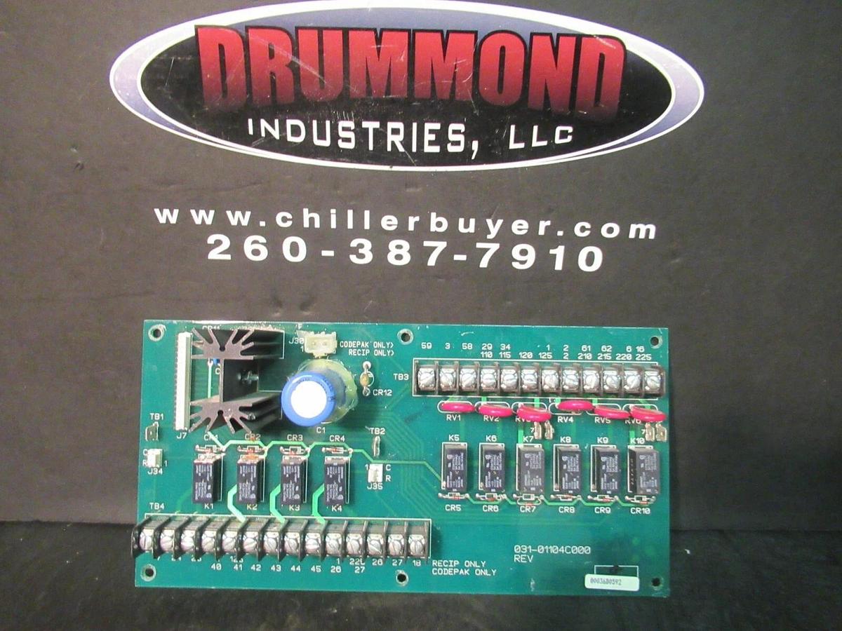 Used YORK CHILLER CONTROL BOARD 031-01104C000 031-01104C **WARRANTY INCLUDED**