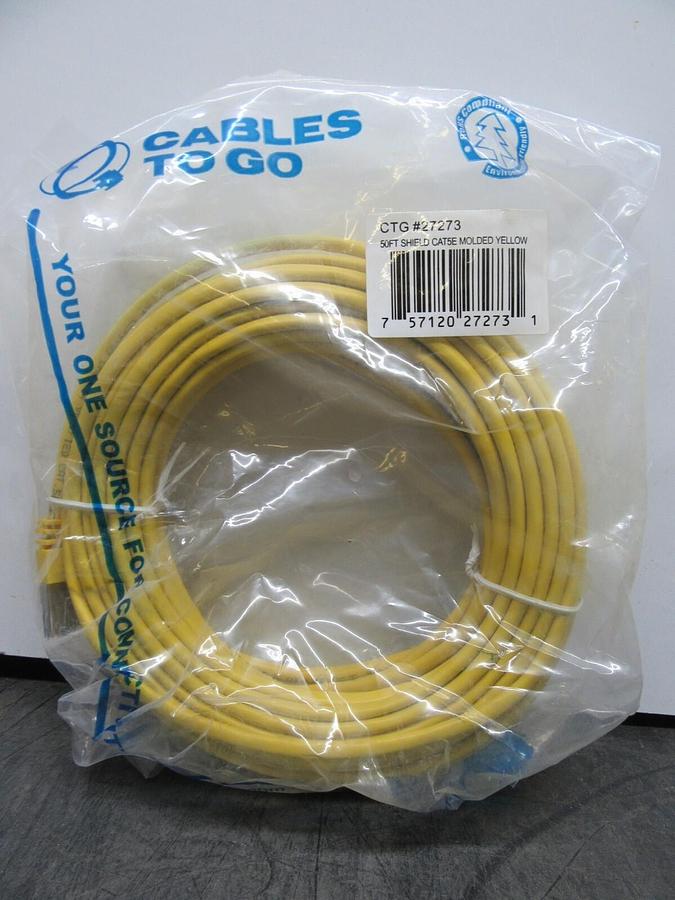 50 FOOT STP CAT 5E ETHERNET PATCH CABLE RJ45 M/M CTG 27273