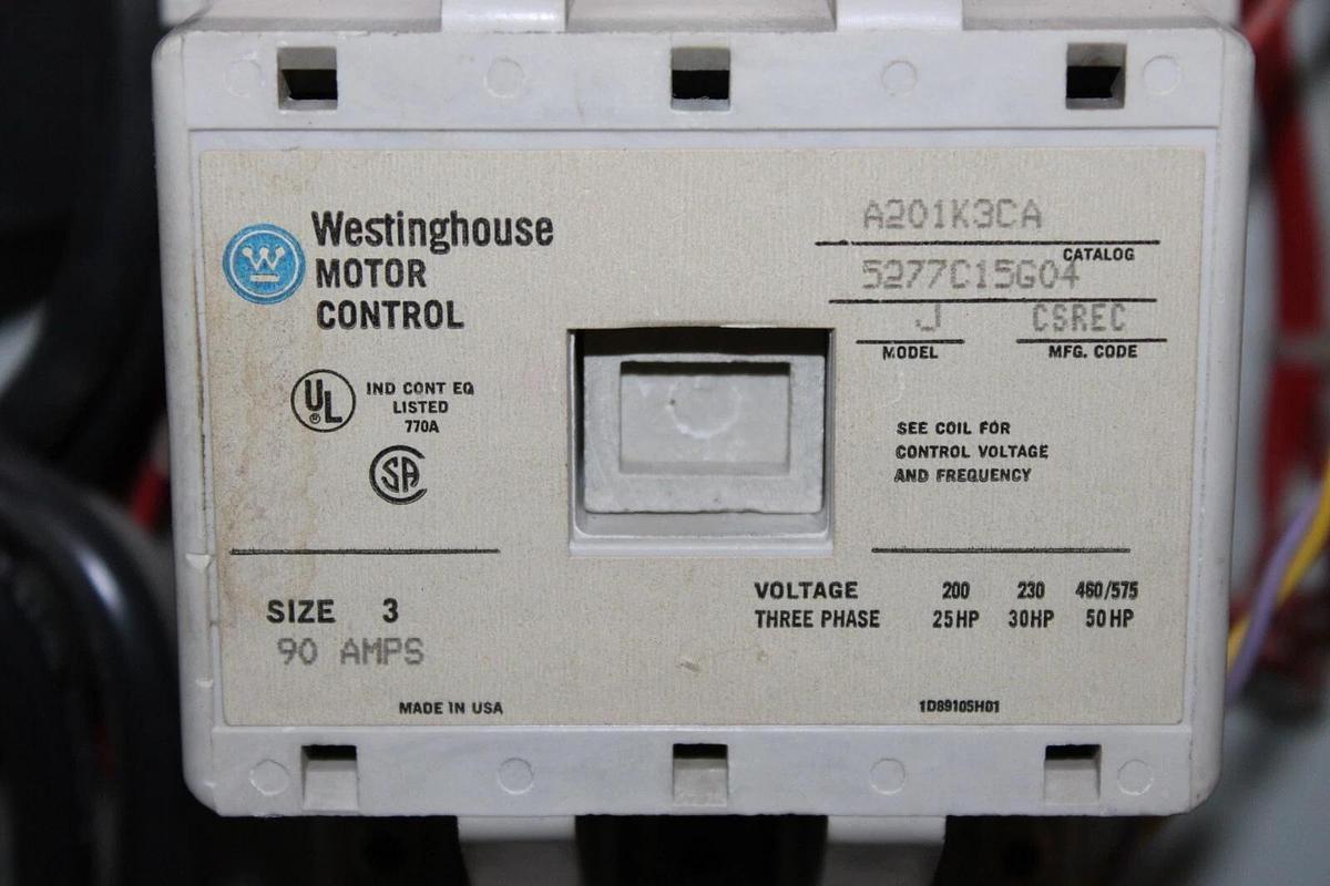 Used CUTLER HAMMER MCC STARTER BUCKET 2100 FREEDOM 24" CL75250-6 100 AMP SIZE 3