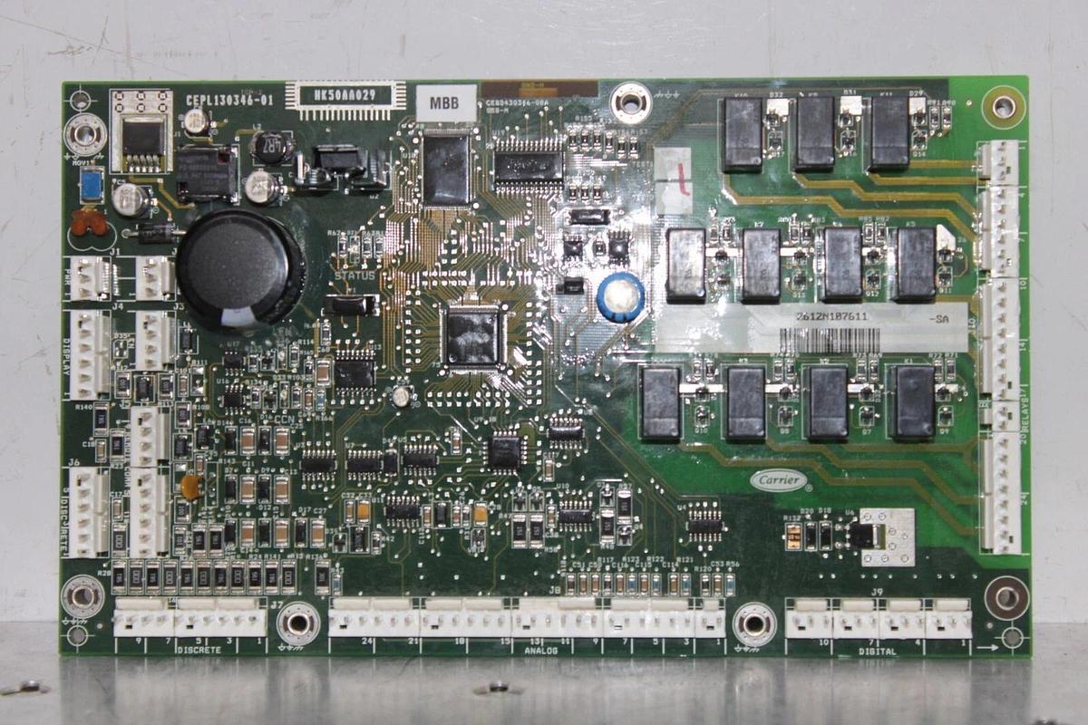 Used CARRIER HVAC CHILLER CONTROL BOARD CEPL130346-01 CEBD430346-08A HK50AA029
