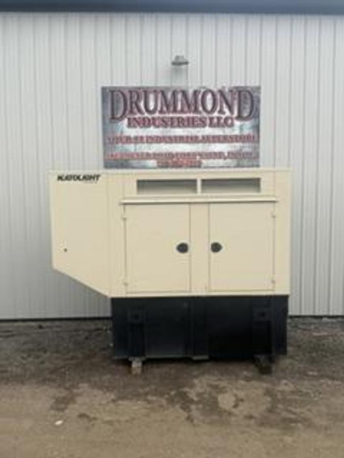 Used 60 KW DIESEL GENERATOR KATOLIGHT 120/240V RE-CONNECTABLE SOUND ENCLOSED 285 HRS