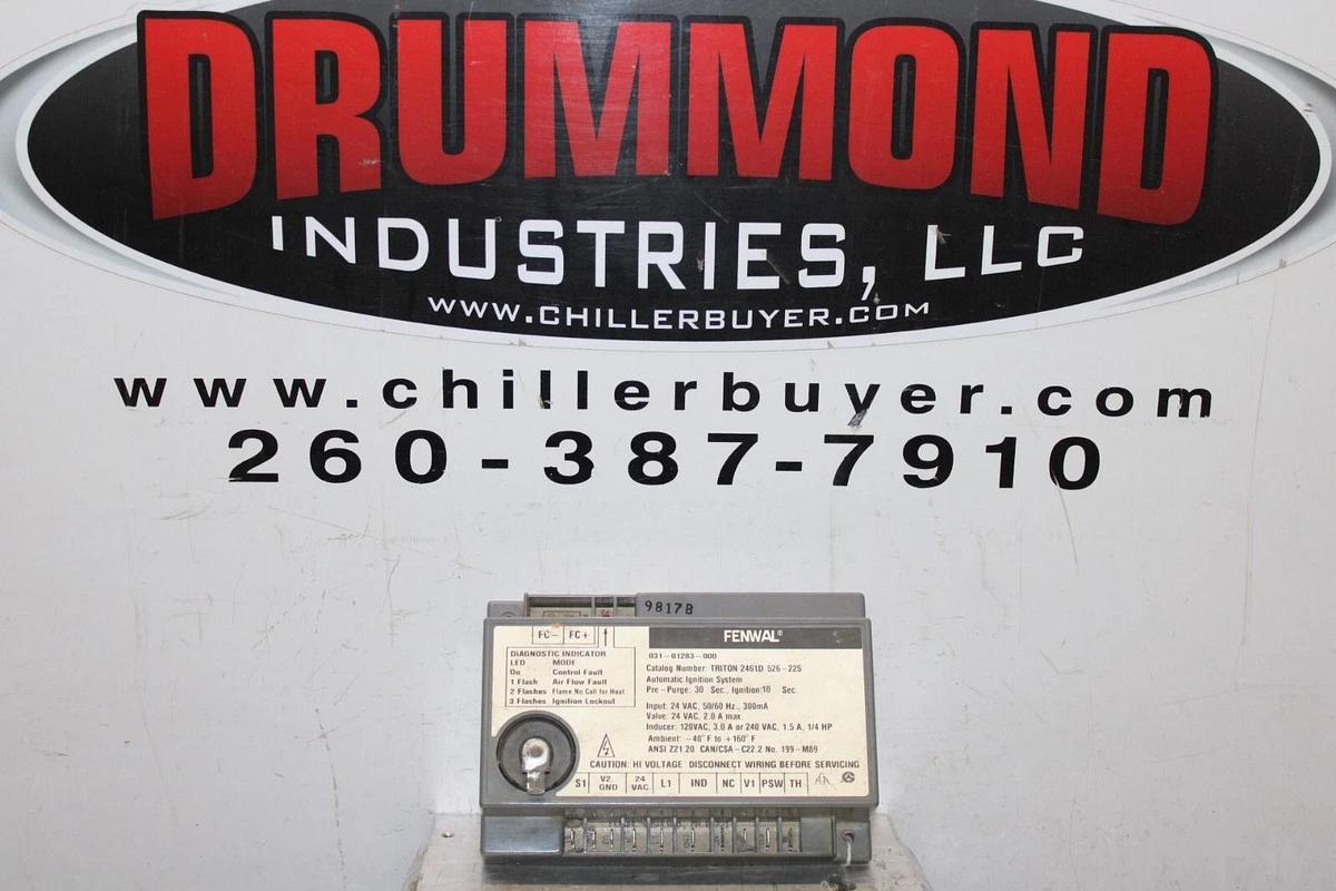 Used FENWAL IGNITION CONTROL MODULE TRITON-2461D-526-225 031-01283-000 24 VAC