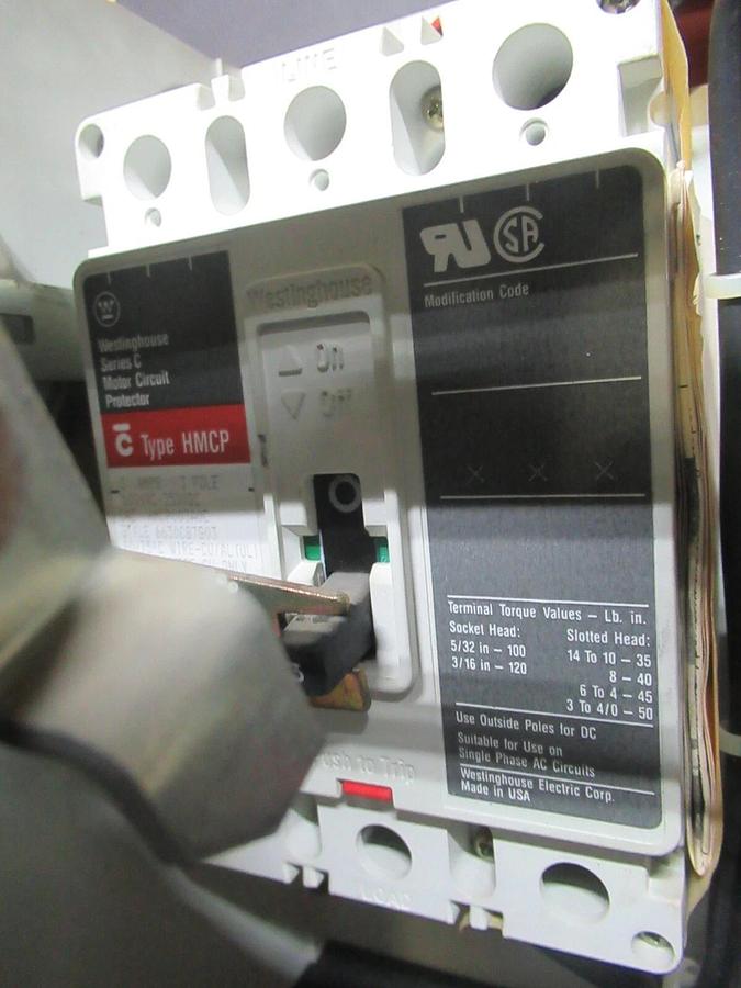 Used CUTLER HAMMER MOTOR CONTROL BUCKET 12" NEMA SIZE 1 STARTER 600 VAC 3 AMP BREAKER