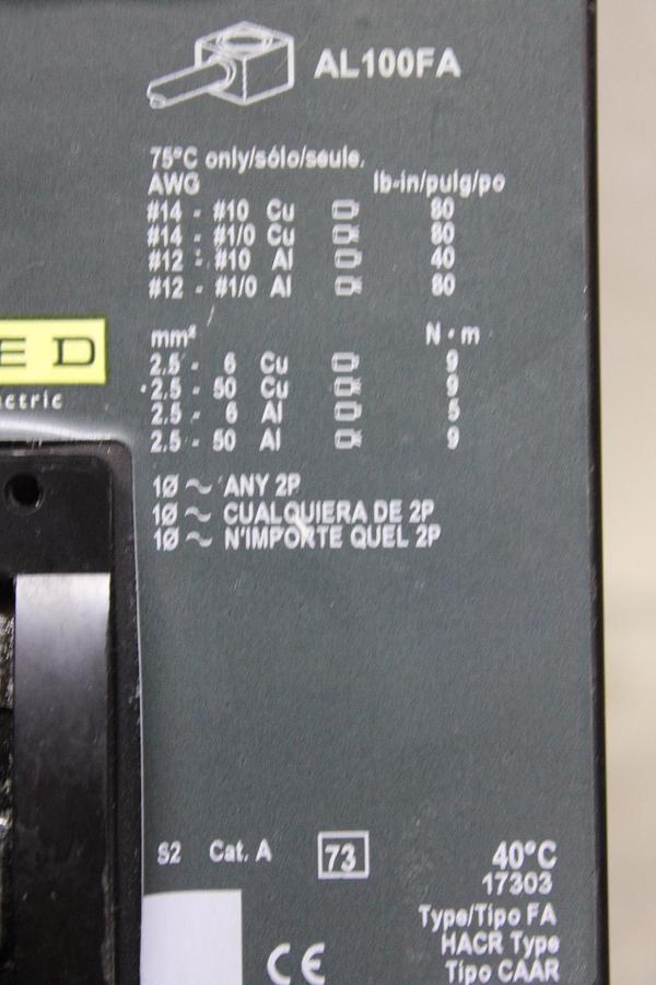 Used SQUARE D I-LINE CIRCUIT BREAKER FC34060 60 AMP 480 VOLT 3-POLE SERIES 2