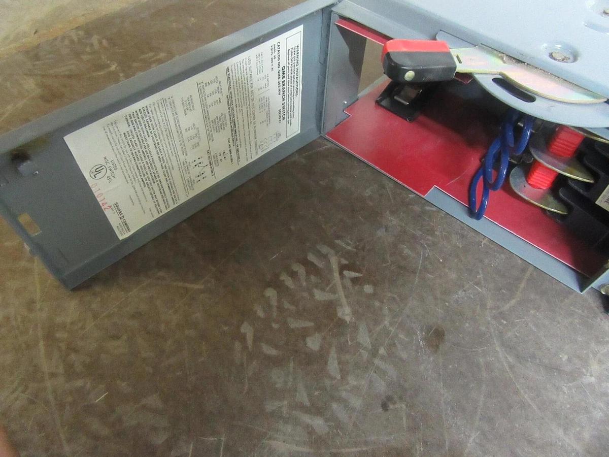 Used SQUARE D PANEL BOARD DISCONNECT QMB-362-HW 3-POLE 60 AMP 600 VAC 50 HP