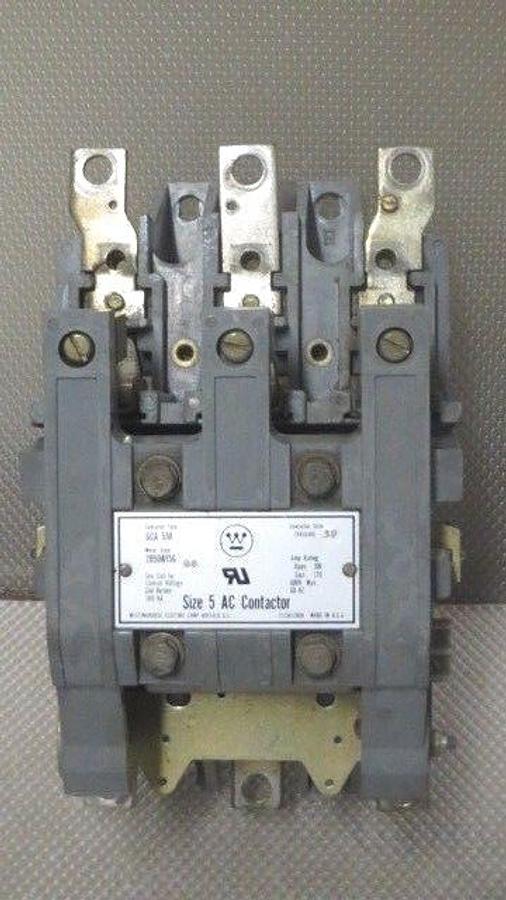 Used WESTINGHOUSE CONTACTOR SIZE 5 - 300/270 AMP 600 VAC MODEL GCA530 **WARRANTY!**