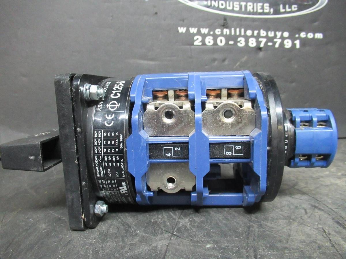 Used KRAUS + NAIMER C125-6 + CAD-11 GENERAL PURPOSE ROTARY CAM SWITCH 600 VAC 150 AMP