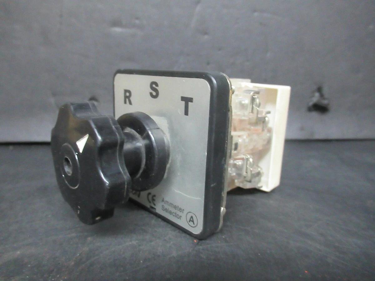Used KACON CAM AMMETER SELECTOR SWITCH KAM-S1 KAM-CA2 3 PHASE 250 VAC 120 VDC 20 AMP