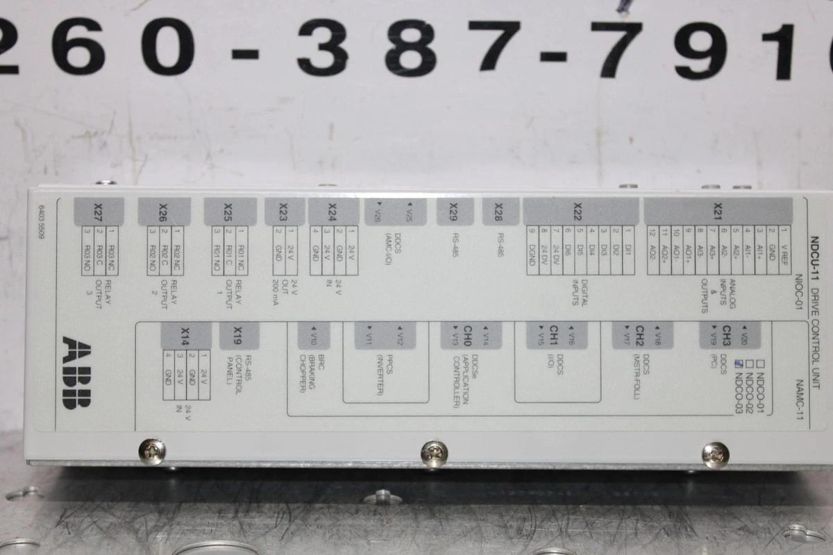Used ABB VFD DRIVE CONTROL UNIT NDCU-11K 64053400B **WARRANTY INCLUDED**