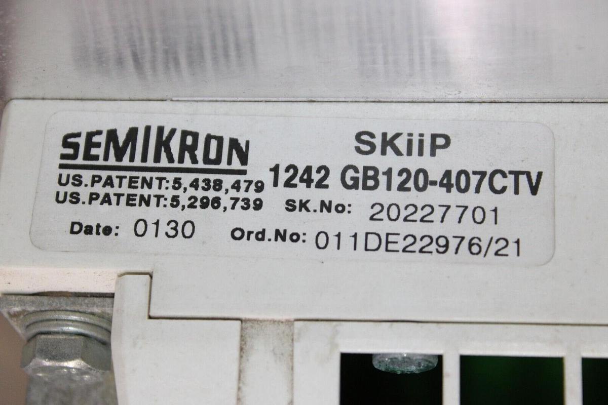 Used SEMIKRON SKIIP IGBT INTEGRATED INTELLIGENT POWERPACK MODULE 1242-GB120-407CTV
