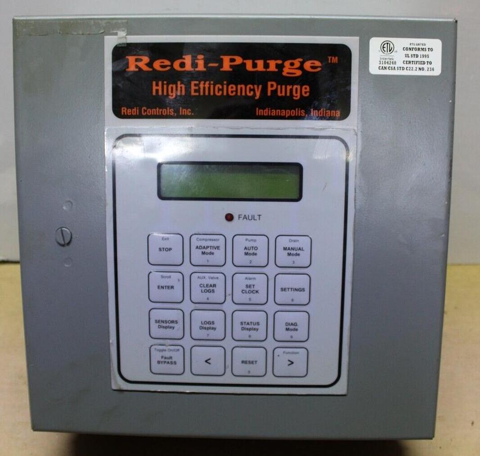Used REDI-CONTROLS REDI-PURGE PRG-11/123-C3 HVAC CONDENSER PANEL 115V 1-PHASE