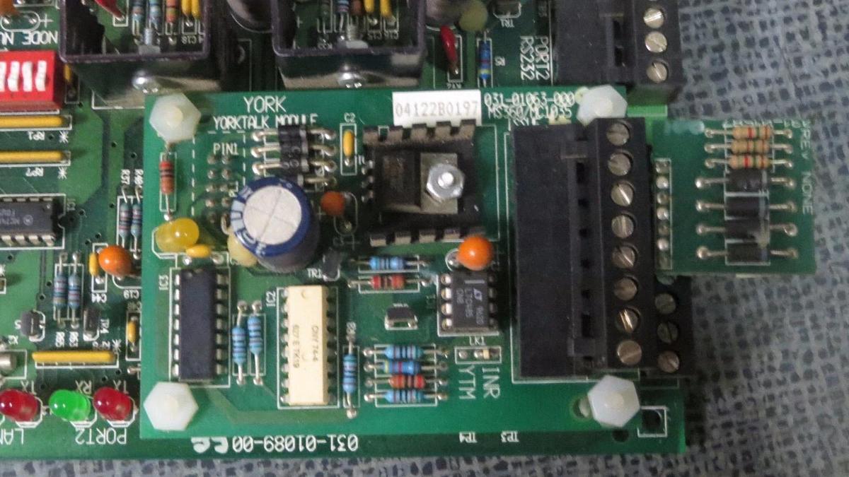 Used YORK CHILLER ADVANCED PROCESSOR CARD 031-01089-005C MS390/MC1100 ISSUE 4