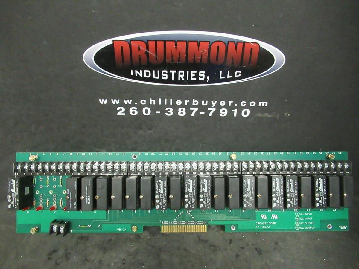 CROUZET CORP RELAY CIRCUIT BOARD 57-105/Z PB-24 **WARRANTY INCLUDED**