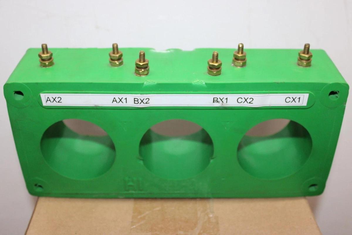 Used ELECTROMAGNETIC CORP CURRENT TRANSFORMER 3P2127-1200-2.4 1200:2.4 AMP 600V