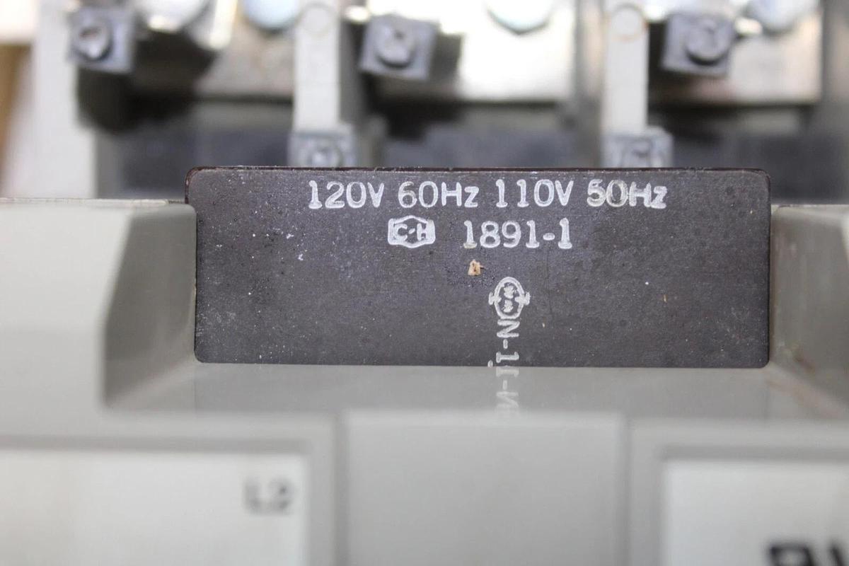 Used CUTLER HAMMER CONTACTOR C825LN6 360 AMP 600V 3-PHASE COIL: 120V