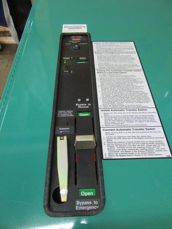 Used 600 A ONAN / CUMMINS AUTOMATIC TRANSFER SWITCH 480 V  3 PH BYPASS 0306-4171-21