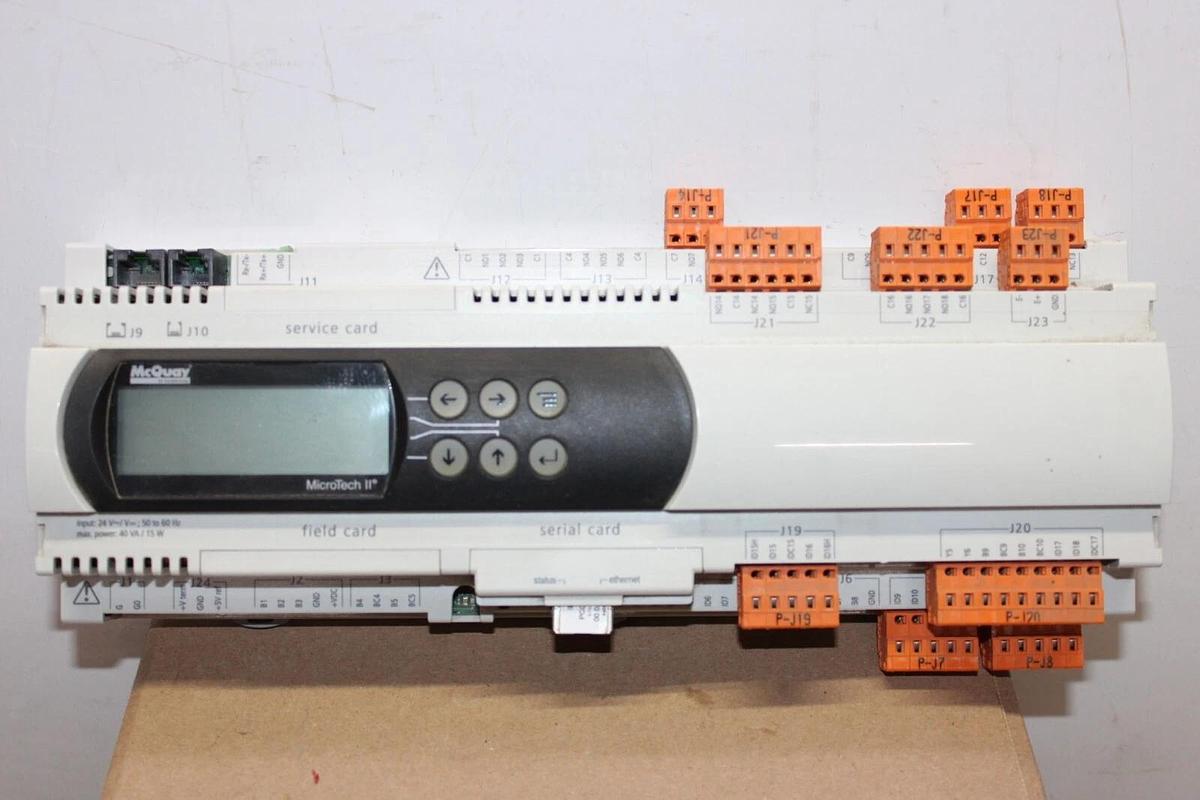Used MCQUAY CAREL MICROTECH II CONTROL MODULE PCO3MQ2BL0 W/ ETHERNET PLUG *WARRANTY*