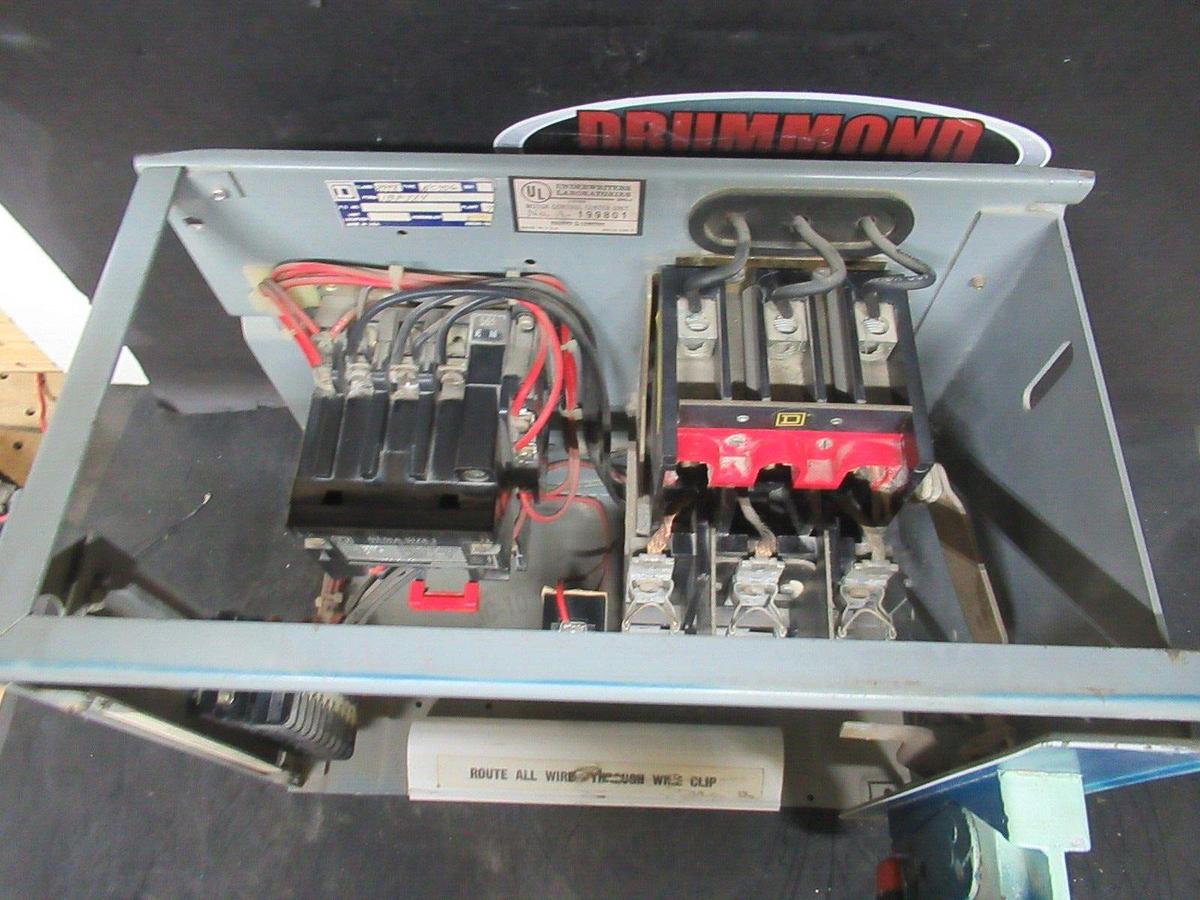 Used SQUARE D MCC MOTOR CONTROL STARTER 12" MODEL 4 W/ NEMA SIZE 1 8536SCO3 10 HP