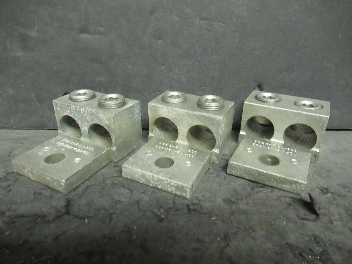 Used (3) QTY DCC C-17 DU-600 2 DOUBLE BARREL MECHANICAL CONNECTOR LUGS TAP 600MCM - 4