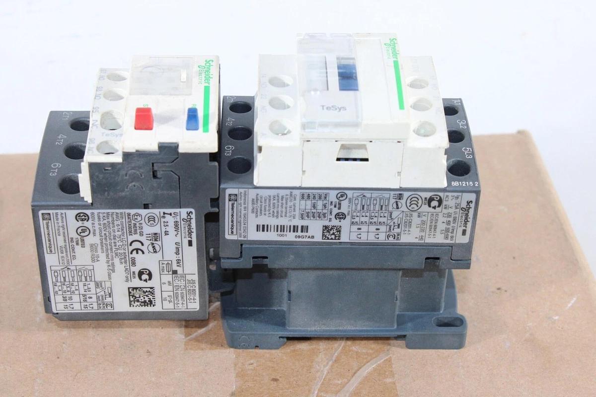 Used SCHNEIDER STARTER LC1D09 25 AMP 600 VAC 7.5 HP W/ LRD-08 *WARRANTY*