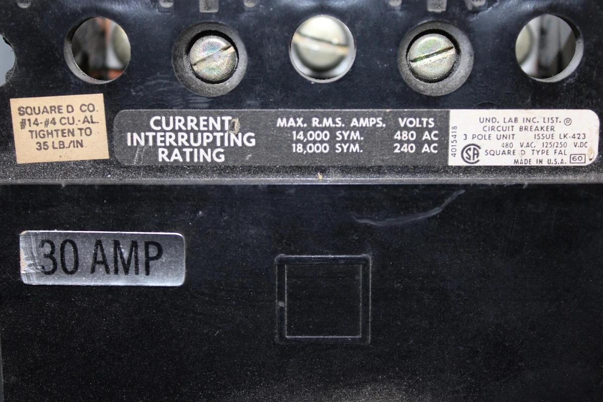 Used SQUARE D BUSSPLUG UNIT PI-50-FA 30 AMP 3-POLE 480 VAC **WARRANTY INCLUDED**