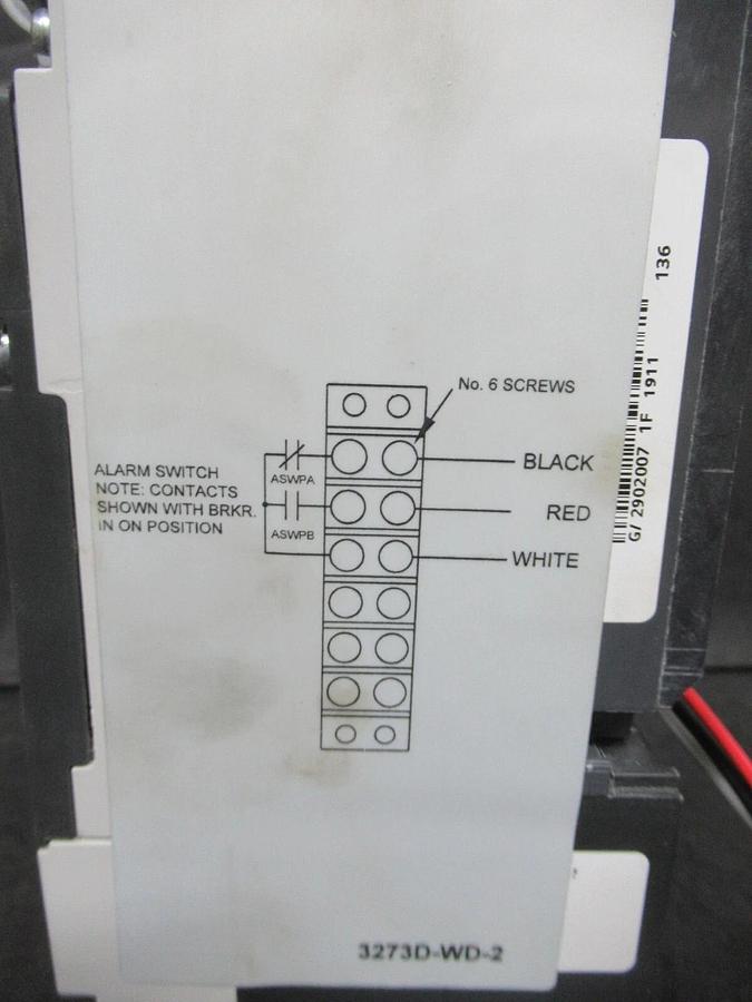 Used SIEMENS CIRCUIT BREAKER HFS3S250L TYPE: HFGA FRAME: FG 200 AMP 600 VAC 3-POLE