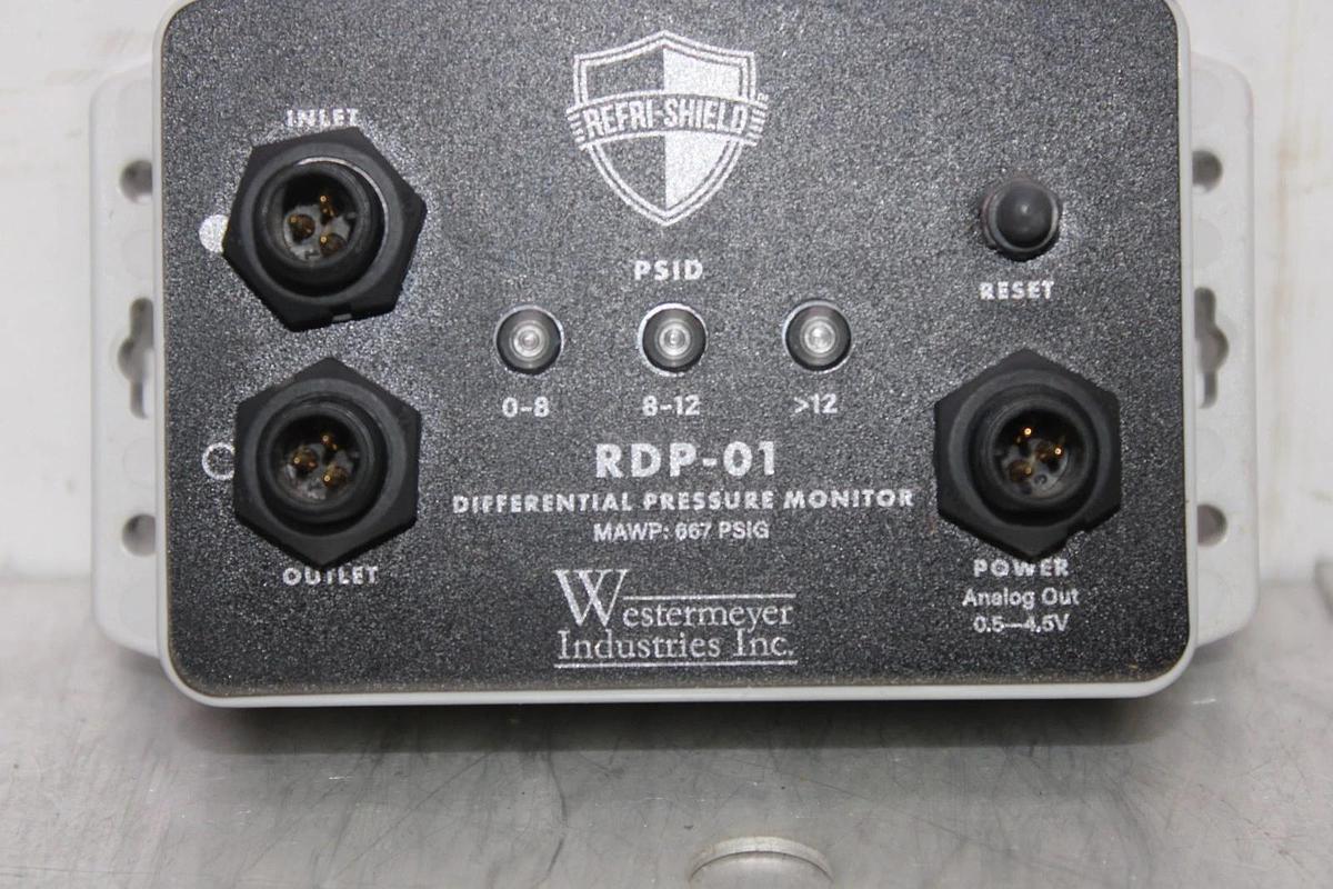Used WESTERMEYER INDUSTRIES REFRI-SHIELD DIFFERENTIAL PRESSURE MONITOR RDP-01