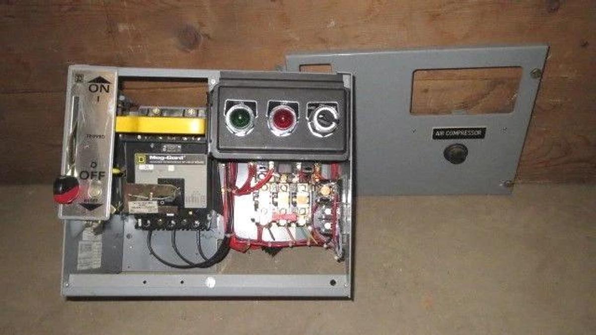 Used SQUARE D 12" MCC BUCKET 480 VAC W/ 15 AMP FHP BREAKER & NEMA SIZE 1 STARTER