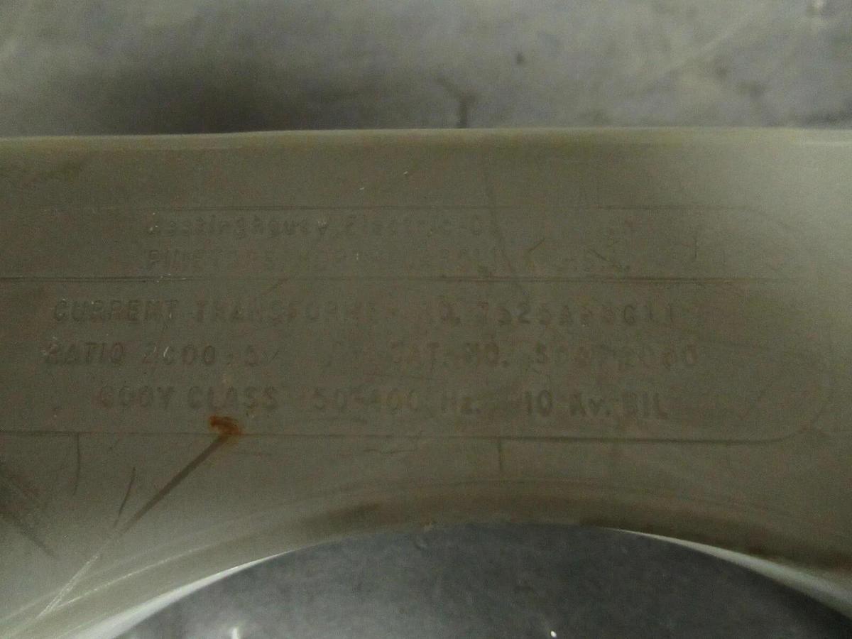 Used WESTINGHOUSE CURRENT TRANSFORMER SCM-2000 RATIO: 2000:5 A  600 VOLT