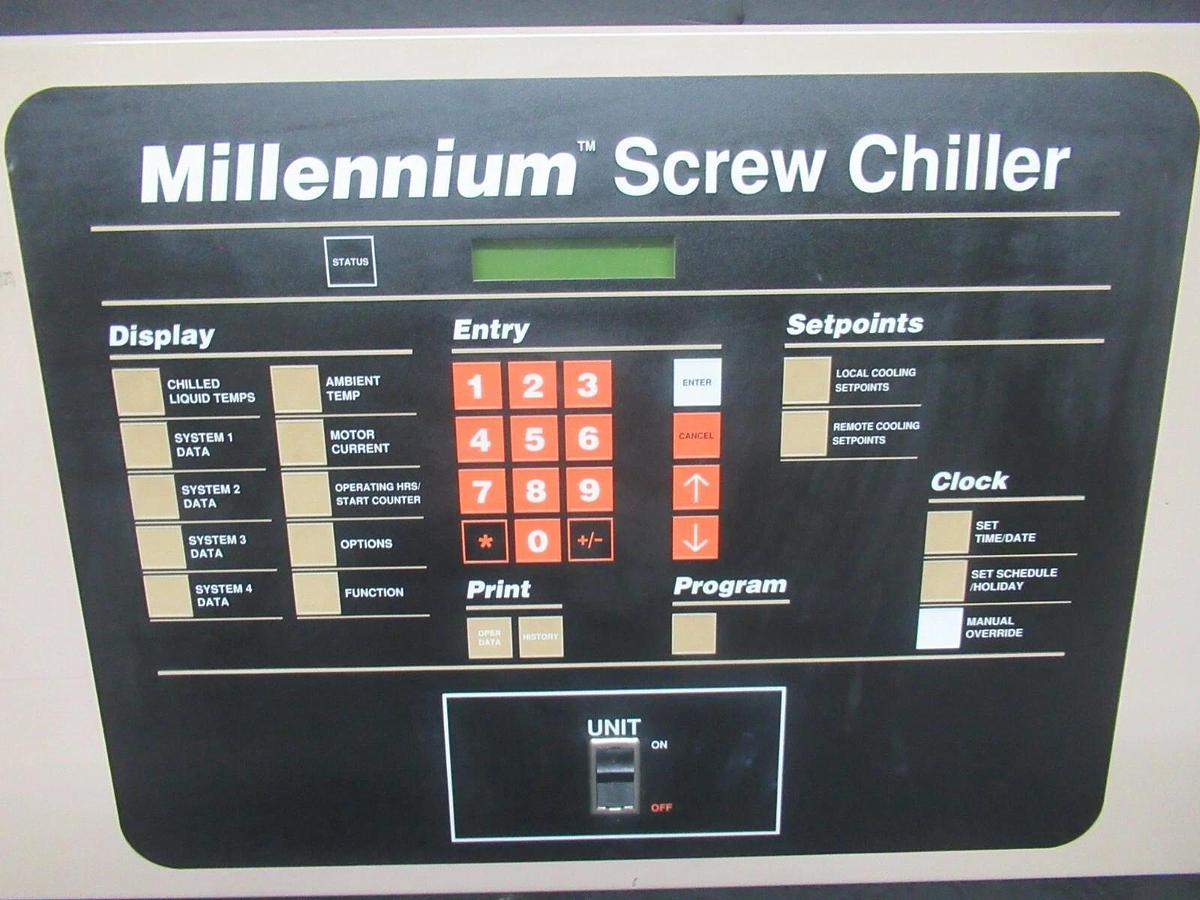 Used YORK MILLENIUM SCREW CHILLER DISPLAY PANEL YK-024-30910-000 371-02563-101