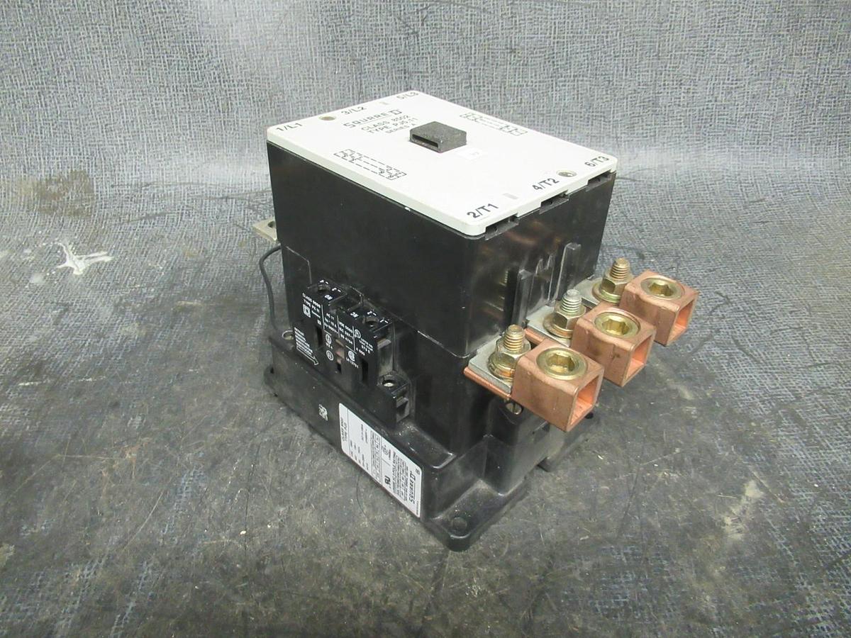 Used SQUARE D CONTACTOR 8502PJ5 PJ5.11 160 AMP 600 VAC 125 HP 3-PHASE 3-POLE