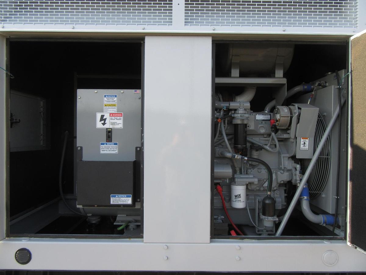 Used 50 KW DIESEL GENERATOR MTU 120/208V 3 PH JOHN DEERE SOUND ENCLOSED 158 HRS VIDEO 2016