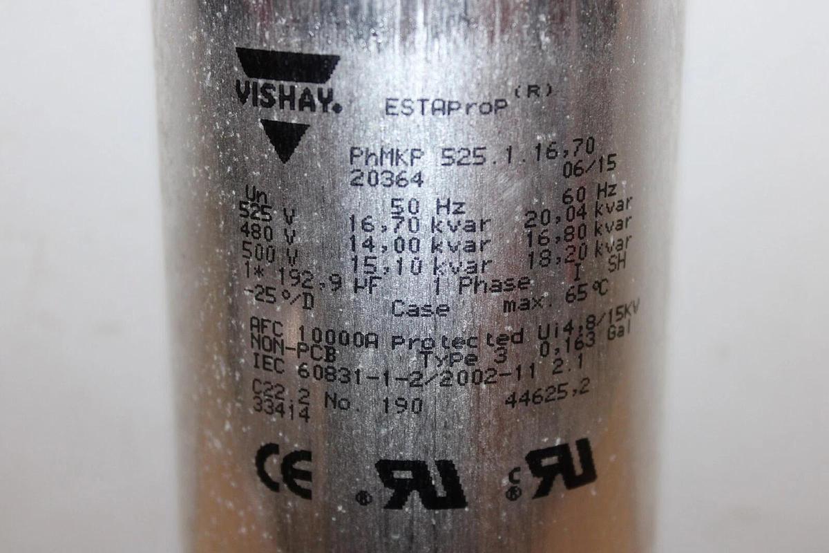 Used VISHAY ESTAPROP PHMKP 525.1.16,70 500 VOLT SINGLE PHASE **WARRANTY**