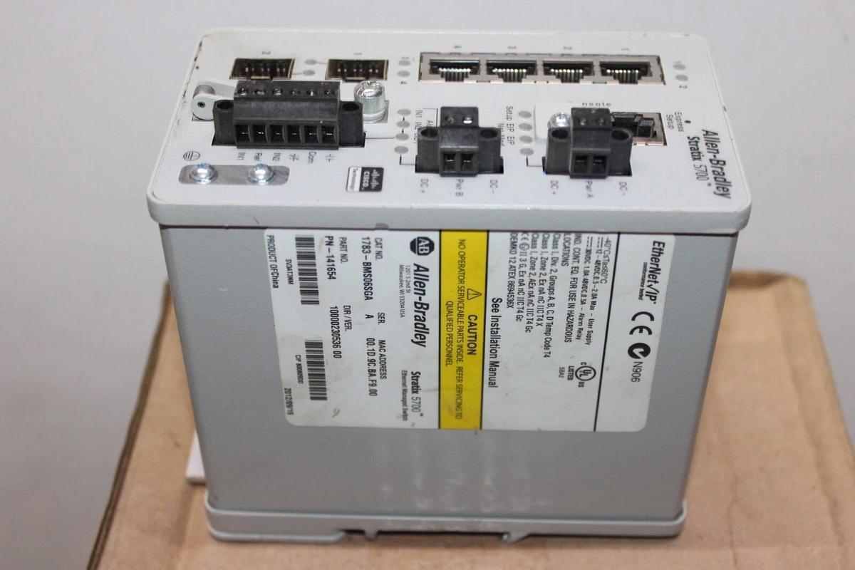 Used ALLEN BRADLEY ETHERNET SWITCH STRATIX 5700 1783-BMS06SGA PN-141654 **WARRANTY**