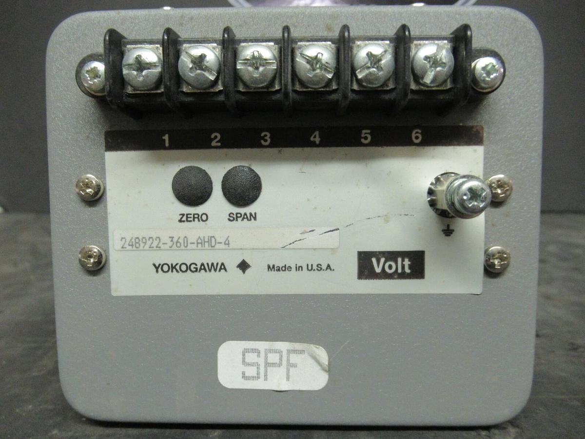 Used JUXTA YOKOGAWA AC POWER TRANSDUCER 248922-360-AHD-4 IN: 0-300 VAC OUT: 4-20MA DC