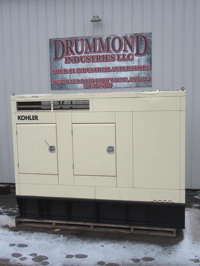 Used 40KW DIESEL GENERATOR  KOHLER 120/208V JOHN DEERE ENCLOSED VIDEO WE SHIP 40 KW