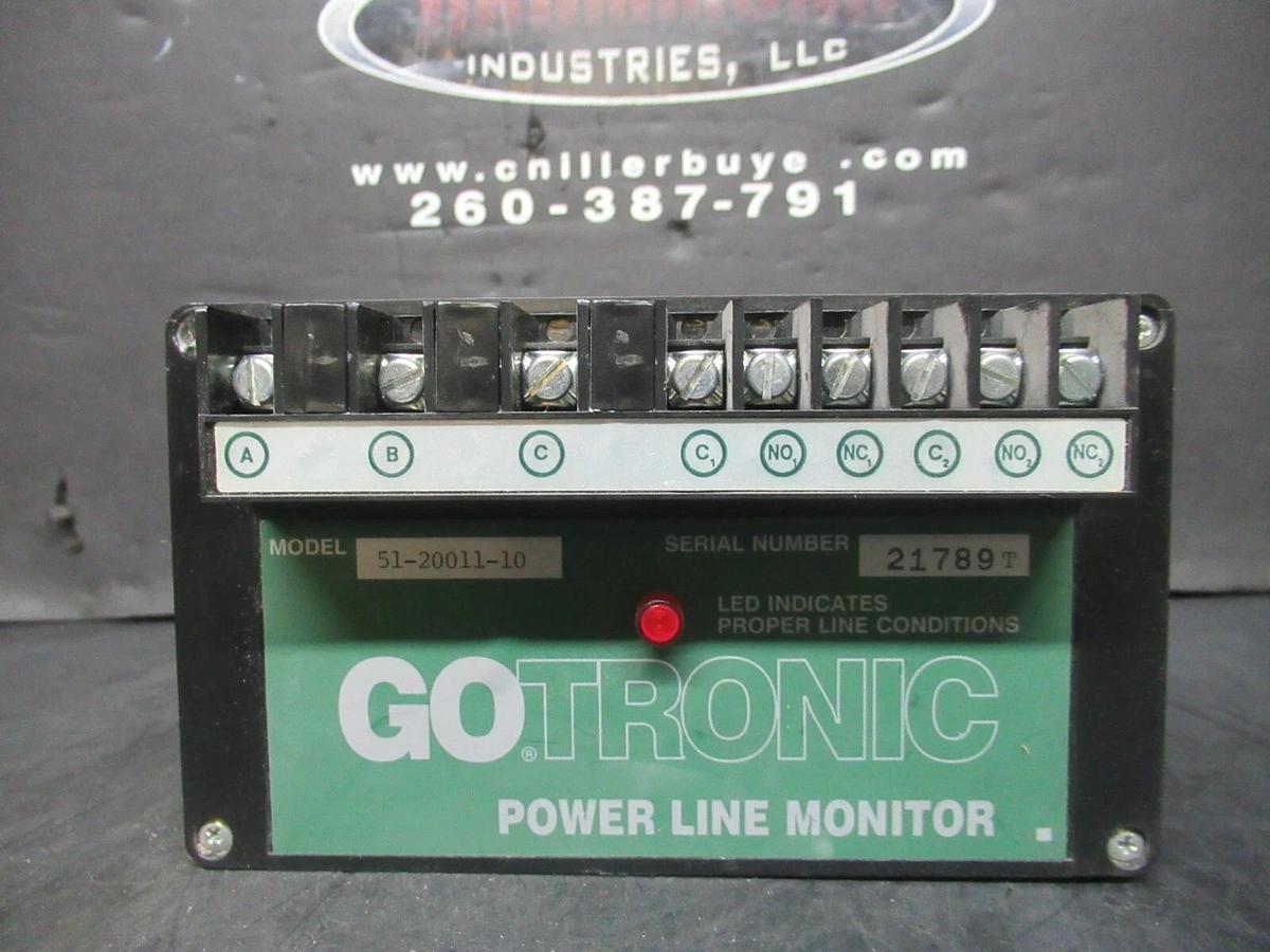 Used TRANE GOTRONIC POWER LINE MONITOR 51-20011-10 10 AMP 120 VAC **WARRANTY**
